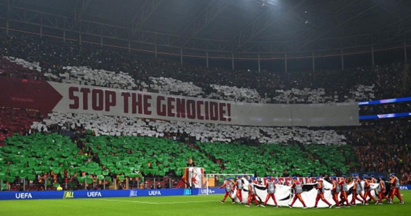 علم فلسطين يتصدر احتفالات اللاعبين في الملاعب التركية