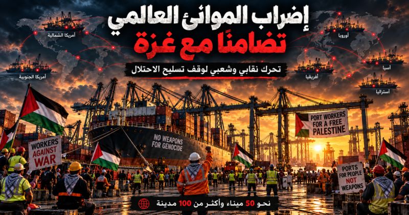 انطلاق إضراب عالمي بالموانئ تضامنًا مع غزة
