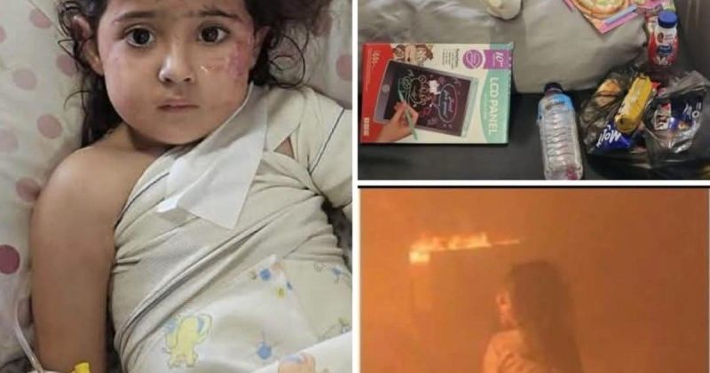 حين أطفأت النيران آخر حضن في حياة  الطفلة مريم غانم