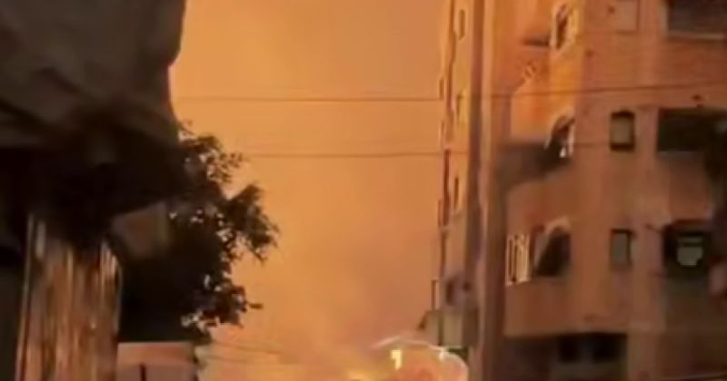 إصابة 11 مواطنًا بقصف منزل في حي التفاح شرقي غزة