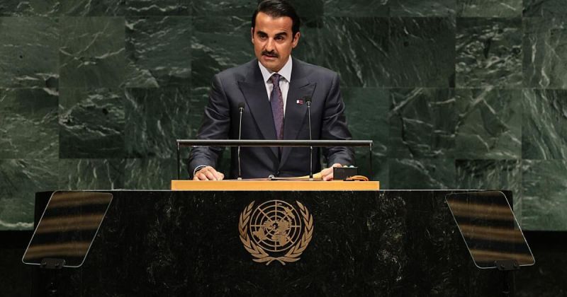 أمير قطر من منبر الأمم المتحدة: ما يحدث في غزة إبادة جماعية ونحتاج نظاماً أمنياً إقليمياً