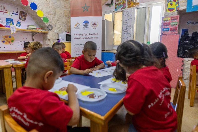 ورش الرسم وقراءة القصص تستقطب الأطفال في المدرسة الصيفية بجمعية سيدة البشارة بالقدس