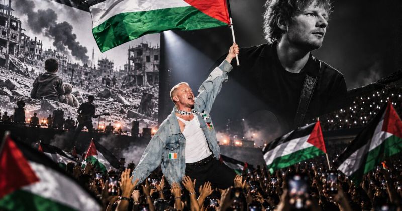 زلزال في جولة إد شيران العالمية: استبعاد ماكليمور بسبب 'فلسطين حرة' يثير موجة انسحابات فنية
