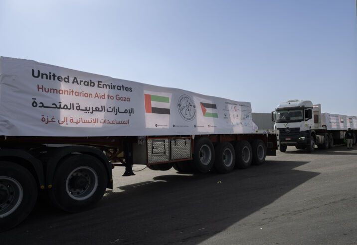 دخول 5 قوافل مساعدات إماراتية جديدة إلى قطاع غزة ضمن عملية «الفارس الشهم 3»