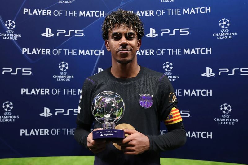 رد ساخر من لامين جمال على تجاهل لاعب غلطة سراي بعد رباعية برشلونة