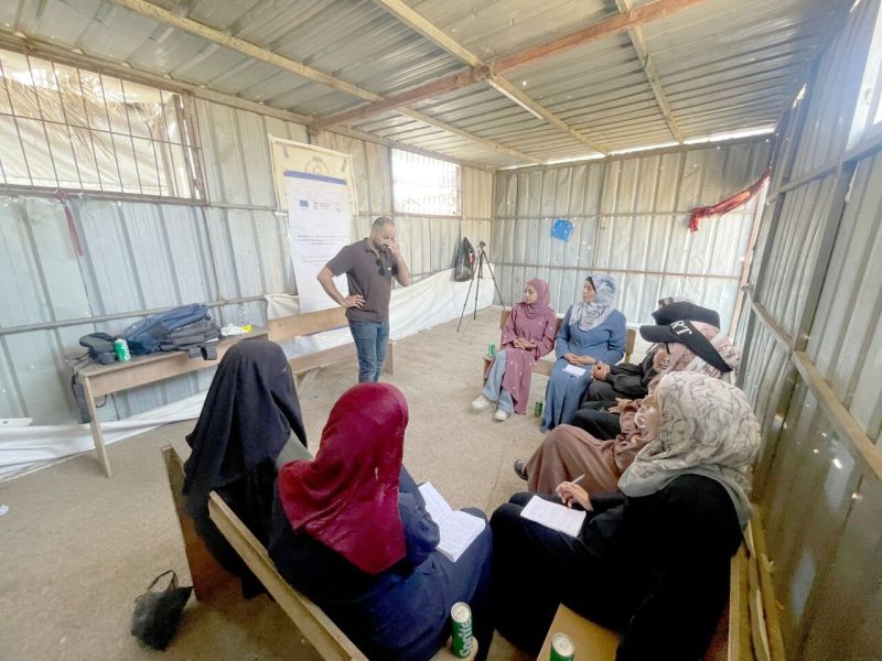 جمعية المرأة العاملة تنظم ورشة في دير البلح بعنوان "دور النساء في الحيّز العام"