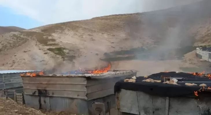 حرائق واسعة تلتهم أراضي بالأغوار الشمالية جراء تدريبات لجيش الاحتلال