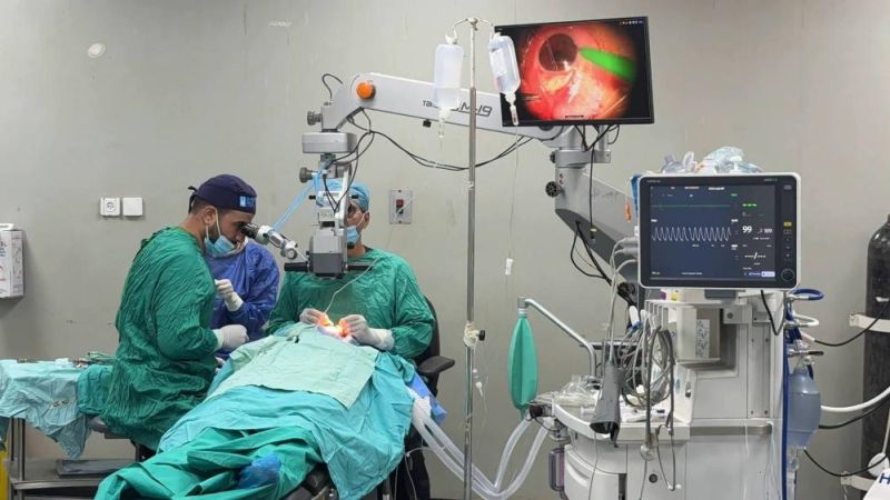 تدهور خدمات مستشفى العيون بغزة بسبب تداعيات الإبادة