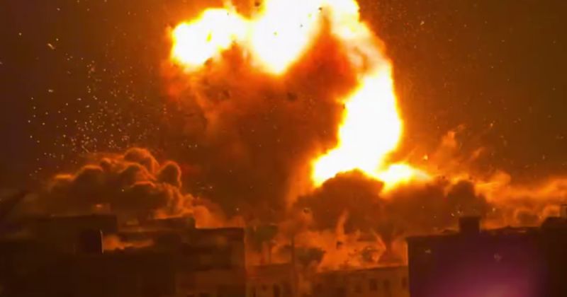 مصابون بقصف طائرات الاحتلال 3 منازل وسط قطاع غزة