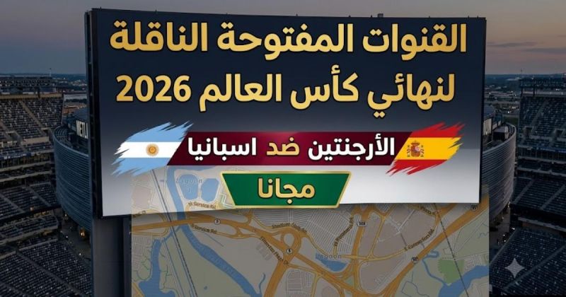 القنوات المفتوحة الناقلة لمباراة نهائي كأس العالم 2026 بين الأرجنتين واسبانيا