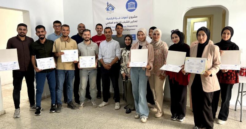 بيت الصحافة يختتم مشروع "أصوات غزة الرقمية" - تمكين الشباب للإعلام العالمي