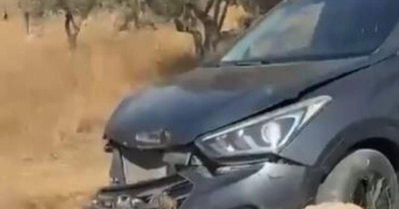 مستوطنون يصدمون مركبة قرب قرية المغير برام الله