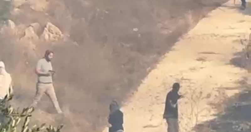 مستوطنون يهاجمون منازل ويضرمون النار في أراض بقرية برقا شرق رام الله