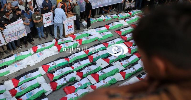 غزة : تشييع جثامين 100 شهيد في حي الزيتون