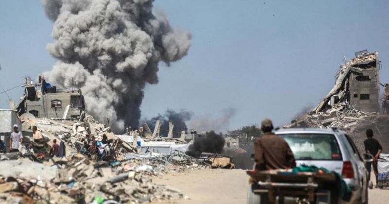 إصابات بقصف إسرائيلي لمواطنين غرب مخيم النصيرات وسط قطاع غزة