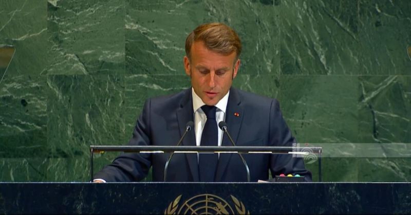 ماكرون: "حل الدولتين هو ضمانة الأمن اليوم وغدًا لإسرائيل"