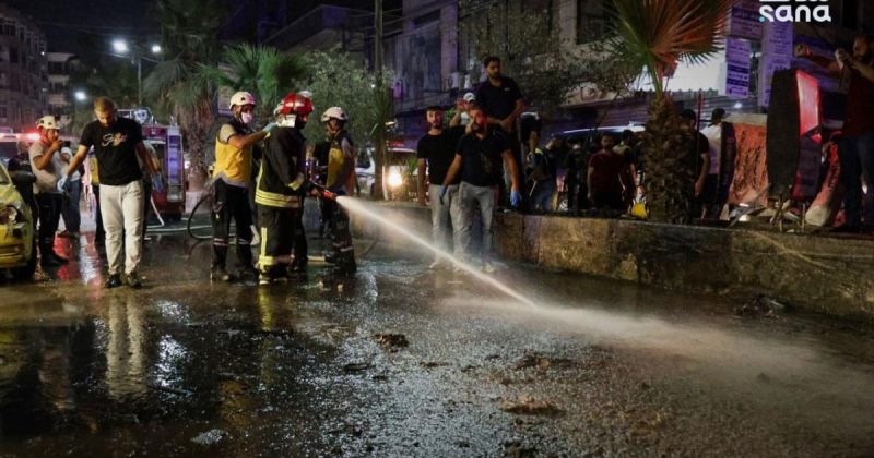 قتيلان و13 مصابًا بانفجار عبوة داخل حافلة في جرمانا.. تحقيق أمني واستنفار للفرق الطبية