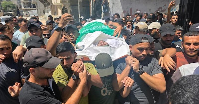 تشييع جثمان حازم موسى في خان يونس