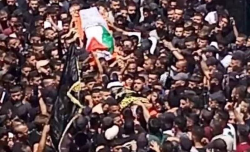 تشييع جثمان الشهيد الطفل سليم فقهاء برام الله