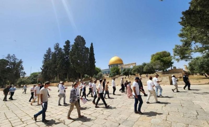 159 مستوطنًا يقتحمون باحات الأقصى
