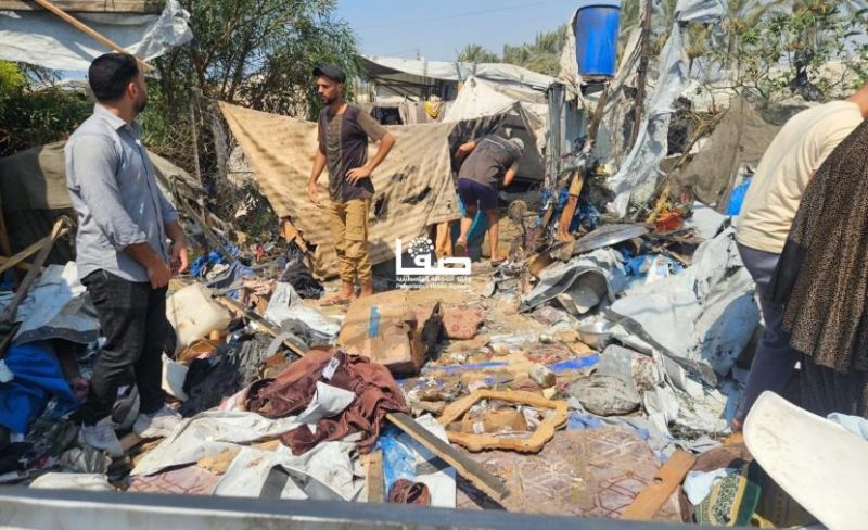 مصابون بقصف إسرائيلي على منزل في النصيرات وخيمة في خانيونس