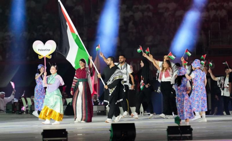 بعثة فلسطين تشارك في افتتاح دورة الألعاب الآسيوية