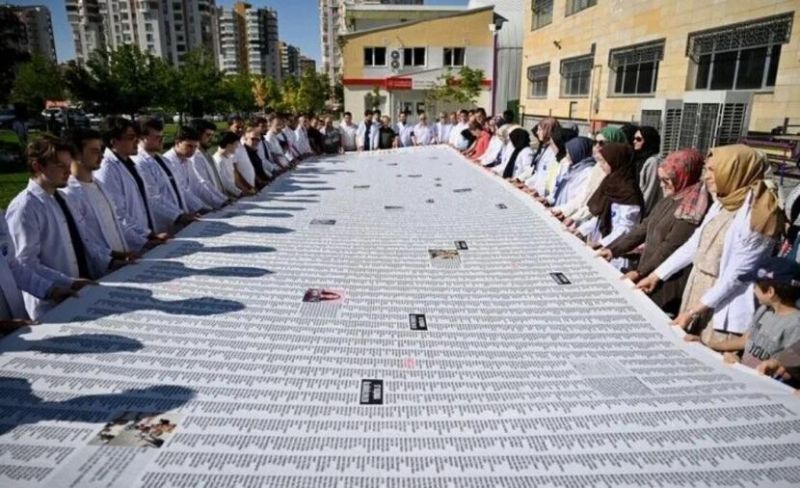 موظفو صحة قيصري التركية يُخلدون أسماء 16277 طفلًا استشهدوا بغزة