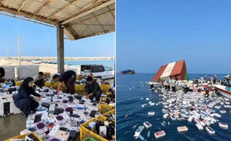حصدت 80 مليون مشاهدة.. ما حقيقة مقاطع جمع الآيفون والعطور من مياه هرمز؟