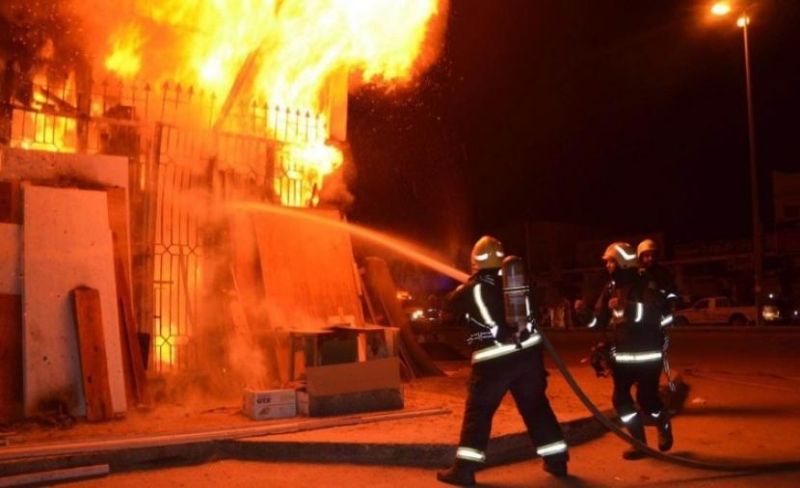 اندلاع حريق في دير دبوان إثر اقتحام قوات الاحتلال