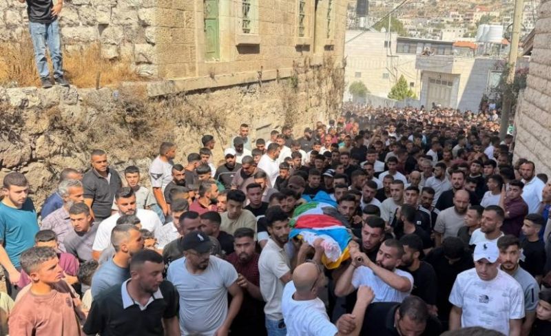 الخليل..تشييع جثمان الشهيد الفتى شلالدة في سعير