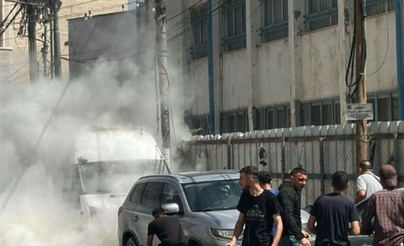 اندلاع حريق بمركبة خلال اقتحام مخيم "قلنديا"