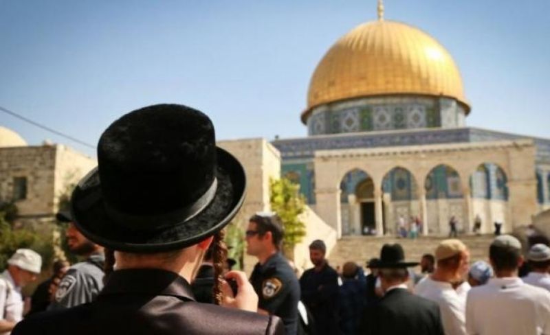 مستوطنون يُدنسون باحات الأقصى ويؤدون طقوسا تلمودية