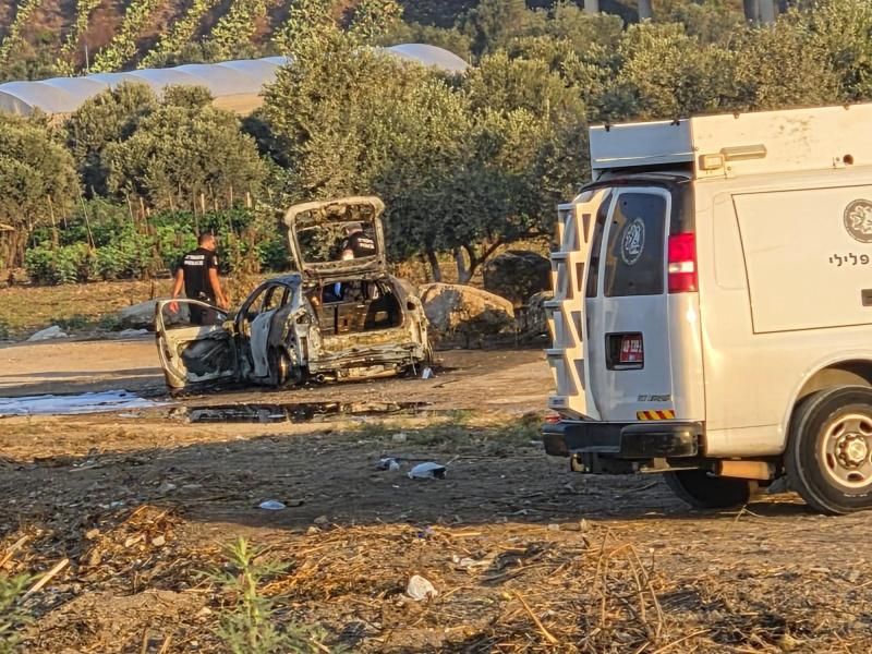 مقتل ثلاثة أشخاص حرقا داخل مركبة قرب باقة الغربية بالداخل الفلسطيني