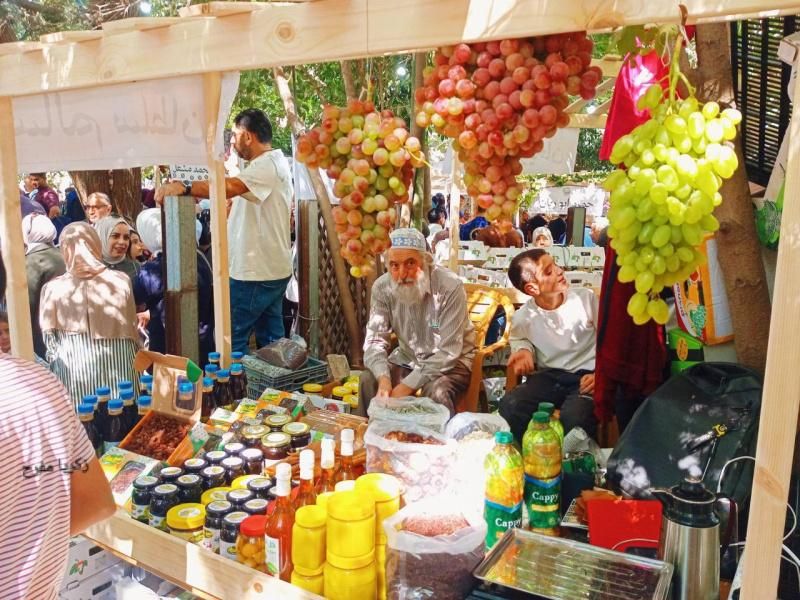 افتتاح مهرجان أيام العنب الخليلي في البلدة القديمة وسط مدينة الخليل