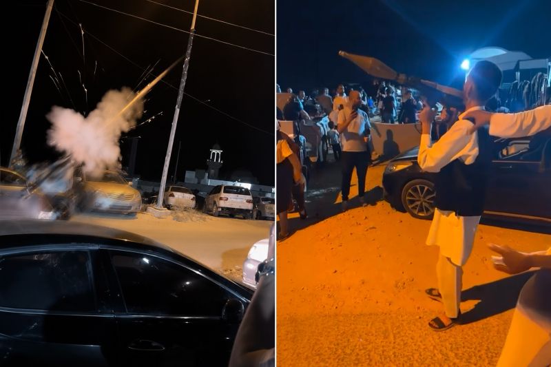 شاهد.. إطلاق قذيفة "آر بي جي" في مناسبة اجتماعية في ليبيا