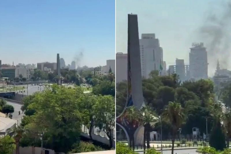مراسل الجزيرة: انفجاران قرب مقر إقامة الرئيس الفرنسي في العاصمة السورية دمشق