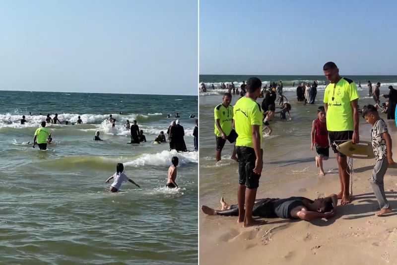 عشرات حالات الغرق يوميا.. منقذون بلا أدوات على شاطئ غزة