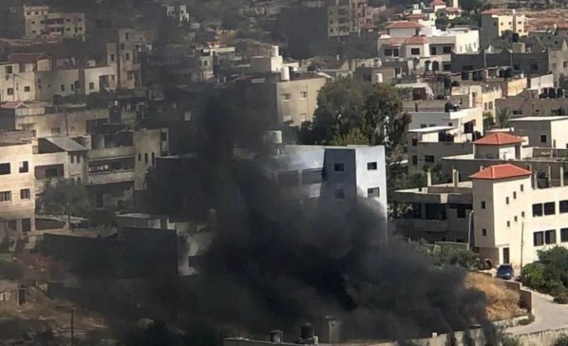 مصابون جراء قصف الاحتلال منزلا غربي جنين